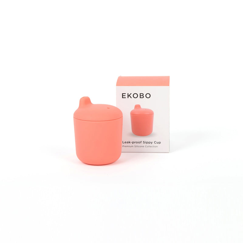 Silicone Baby Sippy Cup - Coral Kids EKOBO 