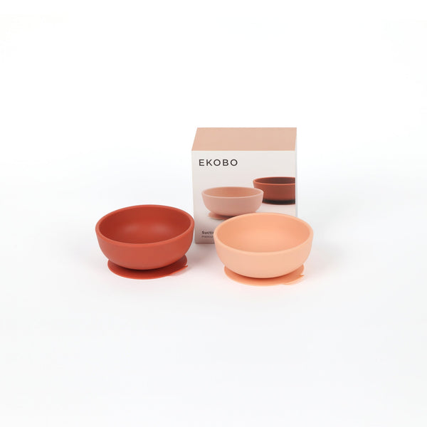 Suction Bowl Set - Blush / Terracotta EKOBO USA 