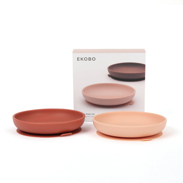 Suction Plate Set - Blush / Terracotta EKOBO USA 